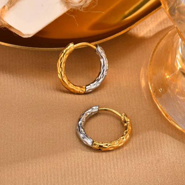 Gold_Dual_Tone_Mini_Earrings_For_Women
